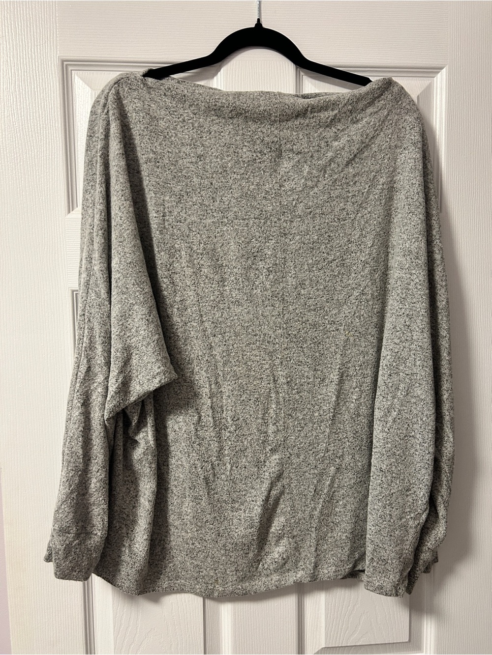 Chic Soul Heather Gray Boat Neck Knit Sweater